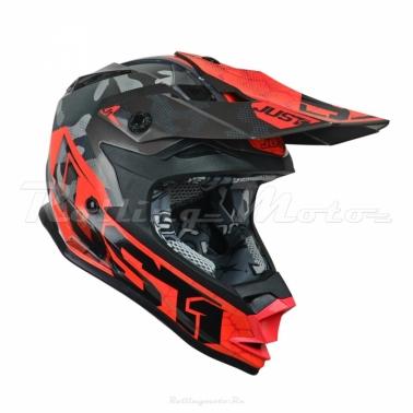 Шлем подростковый (кроссовый) JUST1 J32 Youth SWAT Hi-Vis red/black matt