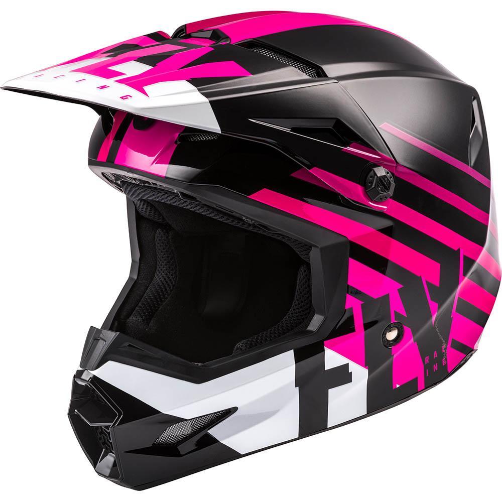 Шлем кроссовый FLY RACING KINETIC THRIVE розовый/черный/белый (2021)