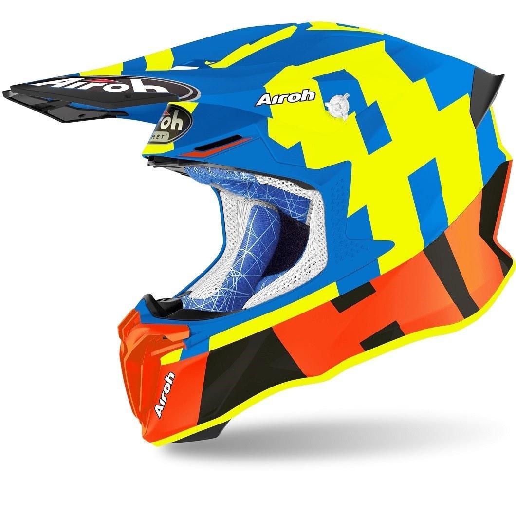Шлем кросс AIROH Twist 2.0 Frame Yellow Gloss
